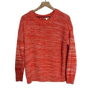 GAP Marled Crewneck Knit Pullover Women's Sweater in Poster Red Vintage Size L